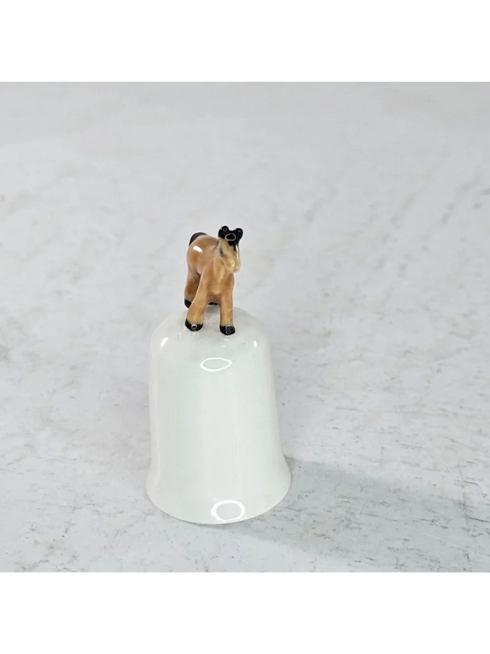 Klima Porcelain Horse Thimble Miniature Figurine Tiny Pony Ceramic Cottagecore